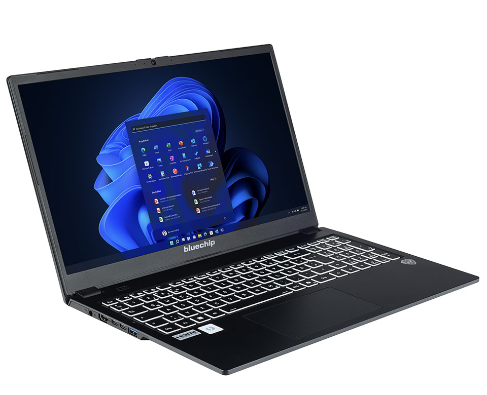 bluechip TRAVELline L15W18 Intel® Core 5 Prozessor 120U / bis zu 5.00 GHz, Windows 11 Pro, 15,6 non-glare IPS Panel, 1.920 x 1.080, 16 GB DDR4, 500 GB NVMe SSD, Intel® Wi-Fi 7, Bluetooth 5.3, Intel® Grafik, Thunderbolt 4 über Type-C Port (881327)