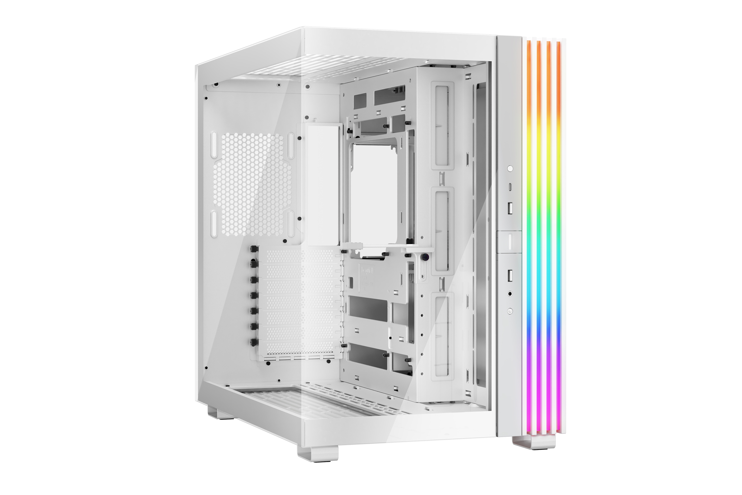 be quiet! Light Base 600 DX - Midi-Tower - ATX - Seitenteil mit Fenster (Glas) - keine Spannungsversorgung (ATX / PS/2) - weiß - USB/Audio (BGW66)