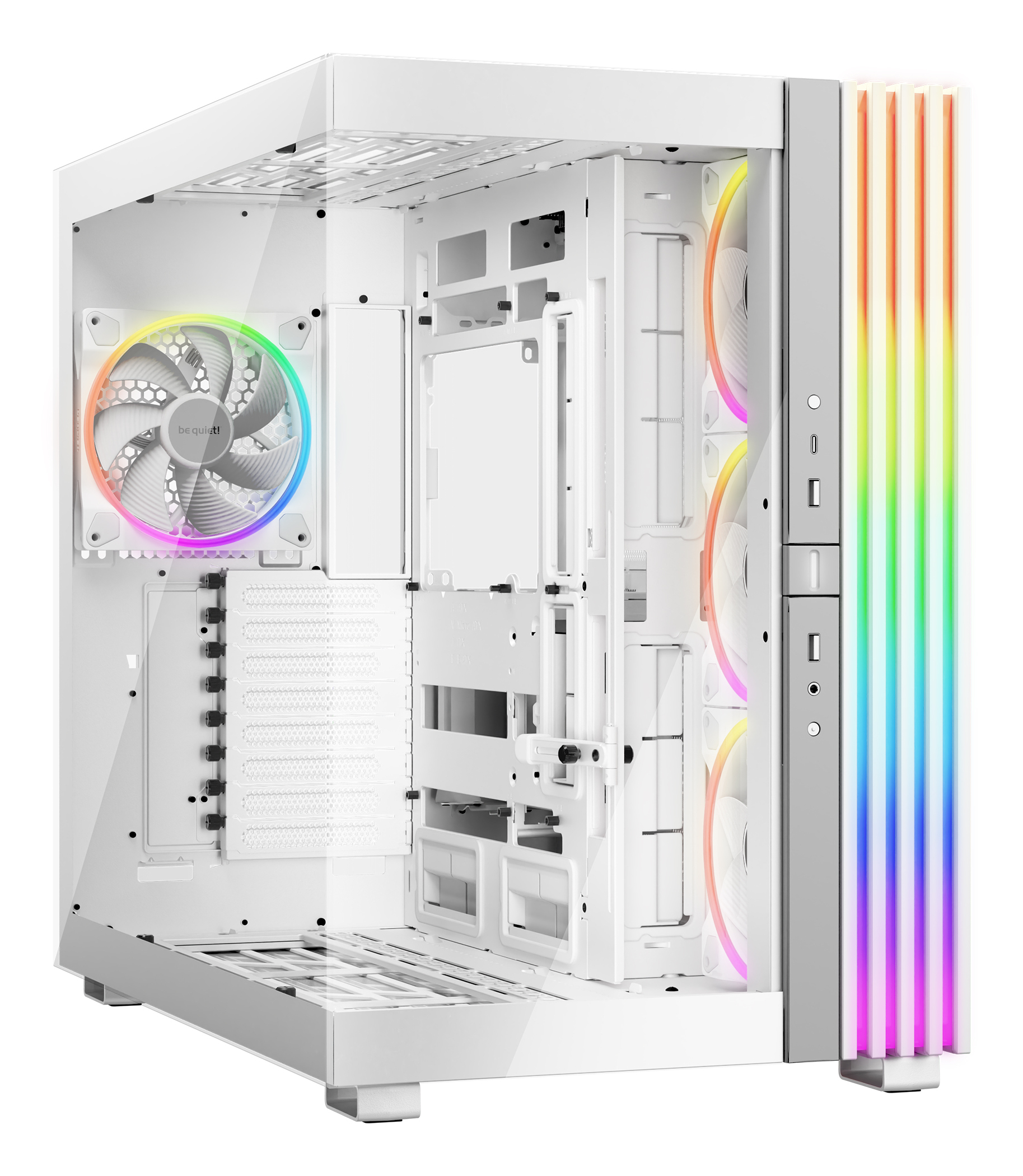 be quiet! Light Base 900 FX - FT - E-ATX - Seitenteil mit Fenster (Glas) - keine Spannungsversorgung (ATX / PS/2) - weiß - USB/Audio (BGW72)