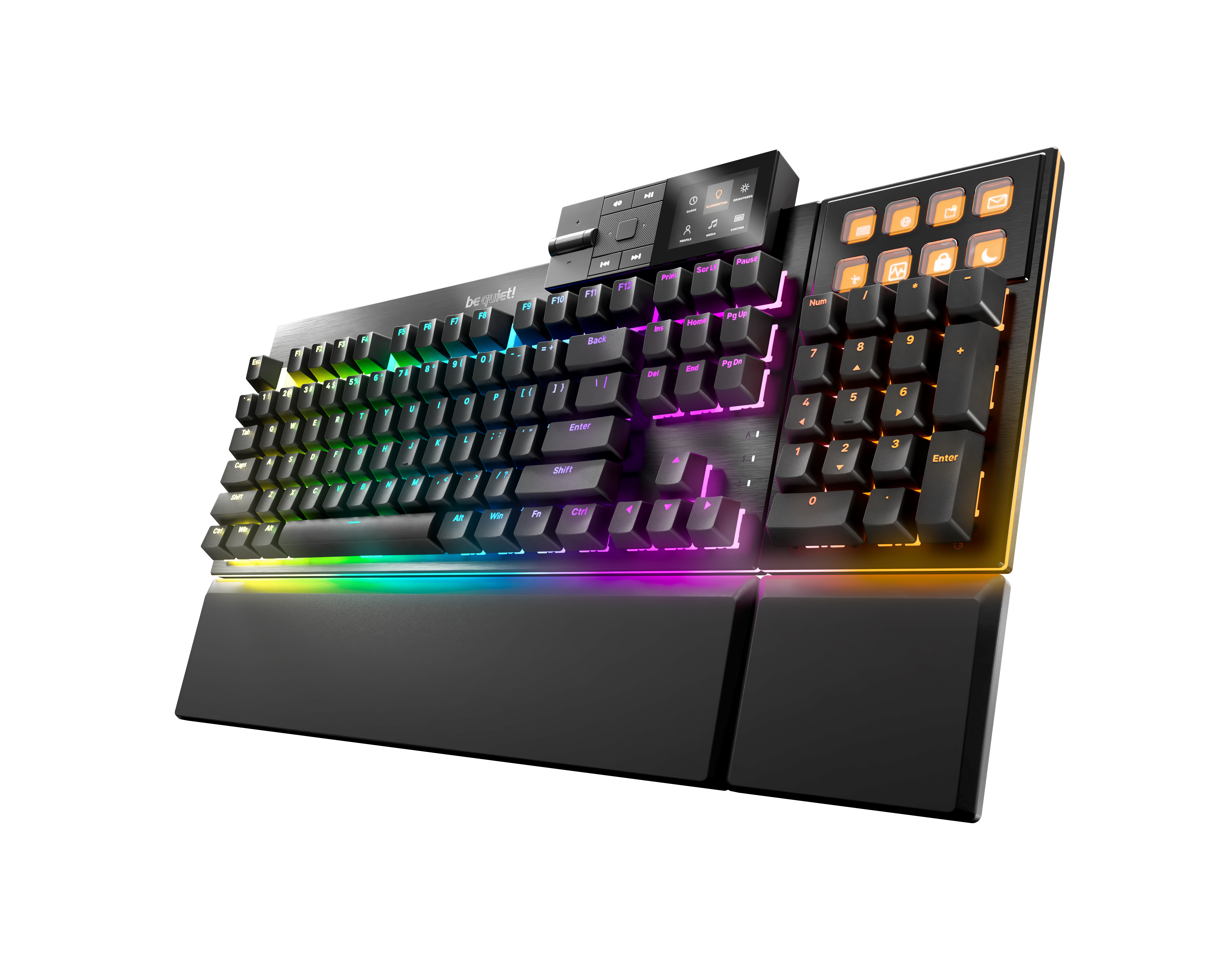 be quiet! Dark Mount Silent Linear US ANSI Tastatur Gaming USB QWERTY US Englisch Schwarz (BT001US)