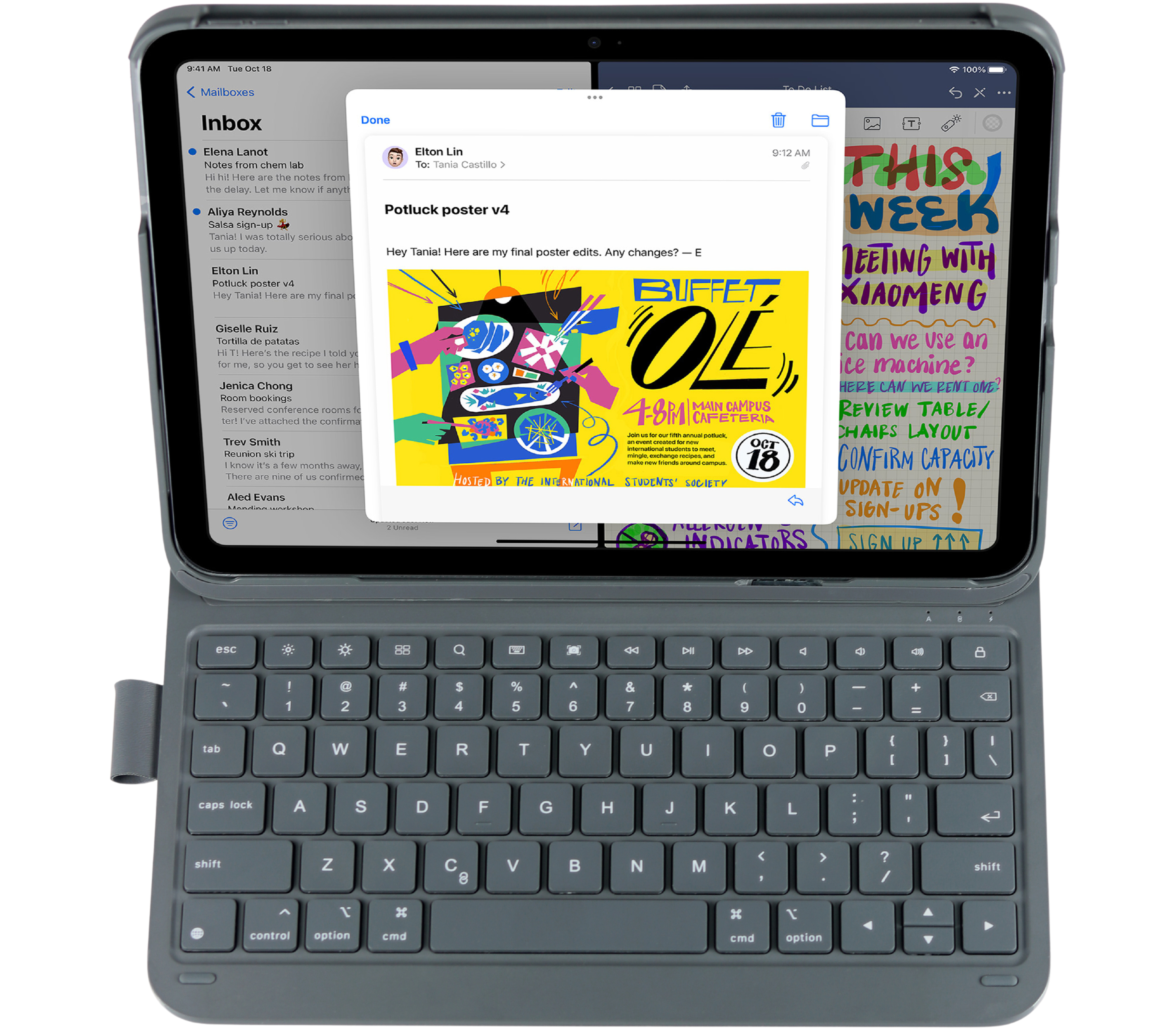 DEQSTER Slim PRO Keyboard Tablet-Tastatur schwarz