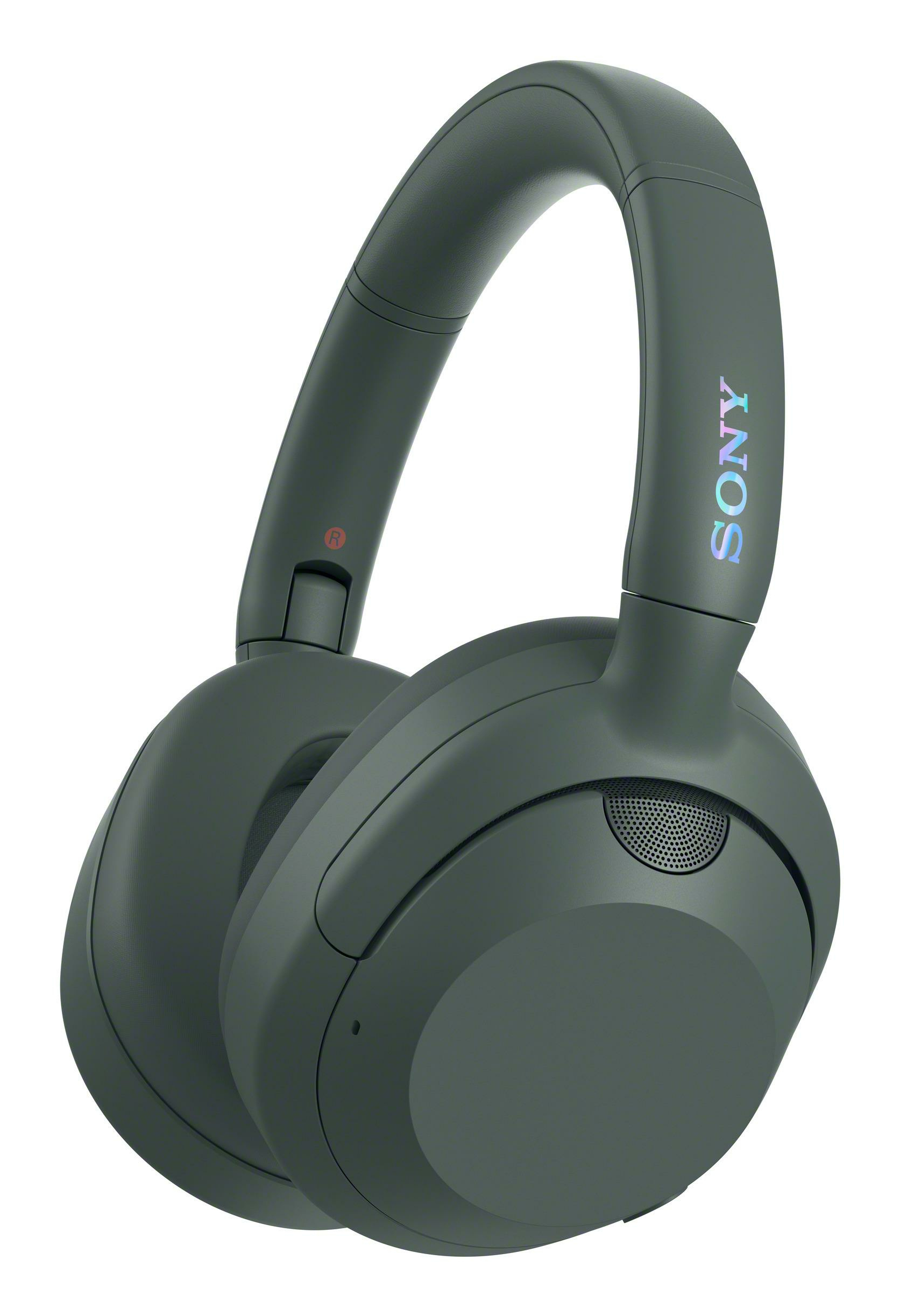 Sony WH-ULT900N - Ult Power Sound Series - Kopfhörer mit Mikrofon - ohrumschließend - Bluetooth - kabellos, kabelgebunden - aktive Rauschunterdrückung - 3,5 mm Stecker - Geräuschisolierung - Forest Gray (WHULT900NH.CE7)