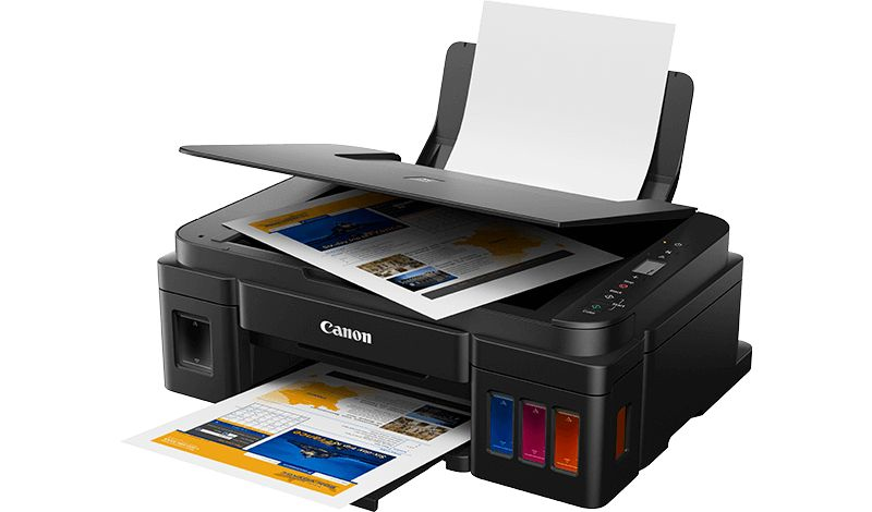 Canon PIXMA G2410. Drucktechnologie: Tintenstrahl, Drucken: Farbdruck, Maximale Auflösung: 4800 x 1200 DPI, Druckgeschwindigkeit (Farbe, normale Qualität, A4/US Letter): 5 Seiten pro Minute. Kopieren: Farbkopieren. Scannen: Farbscan, Optische Scan-Au