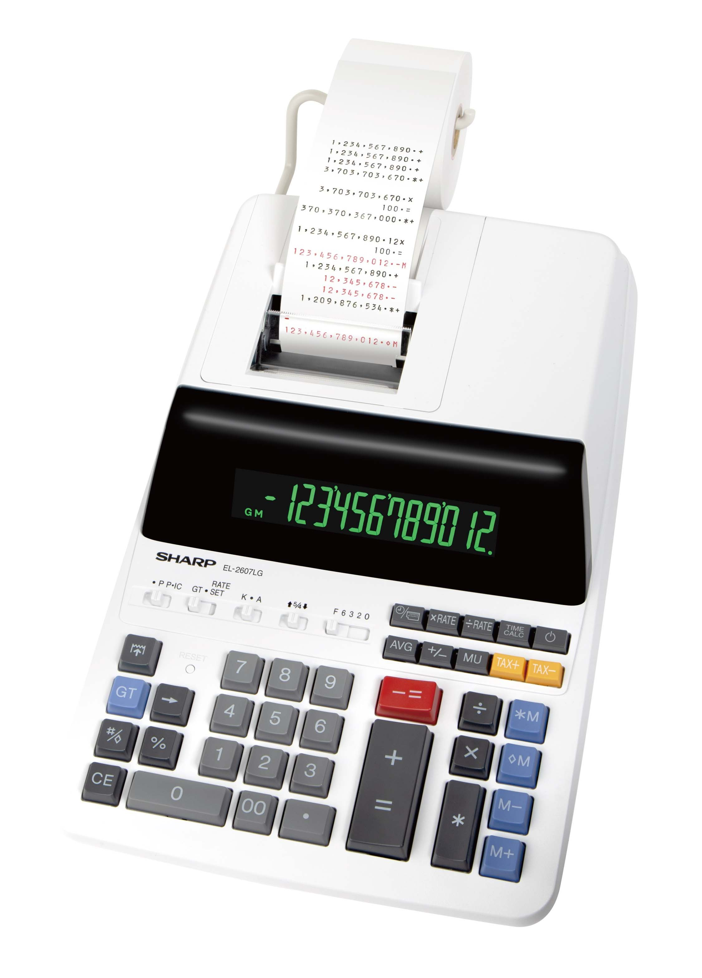 Sharp EL-2607LG Tischrechner druckend lichtgrau (SH-EL2607LG)