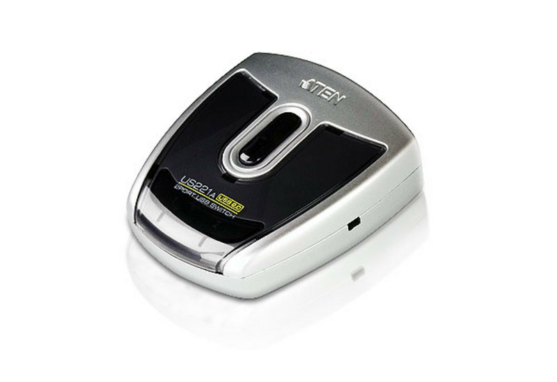 ATEN US221A - USB-Umschalter für die gemeinsame Nutzung von Peripheriegeräten - 2 Anschlüsse - USB2.0 - extern (US221A)