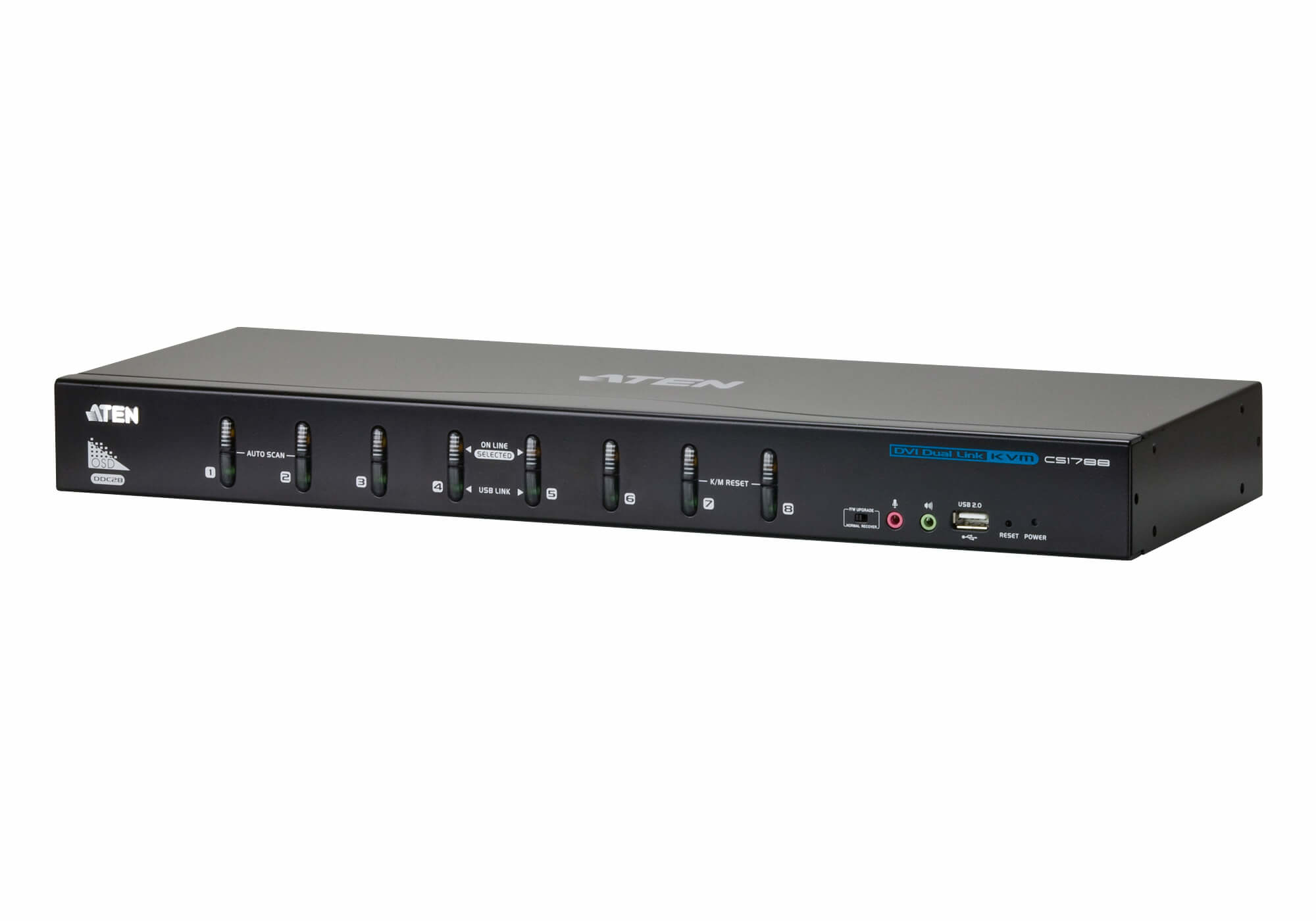 ATEN CS1788 - KVM-/Audio-/USB-Switch - USB - 8 x KVM/Audio + 2 x USB2.0 - 1 lokaler Benutzer (CS1788-AT-G)