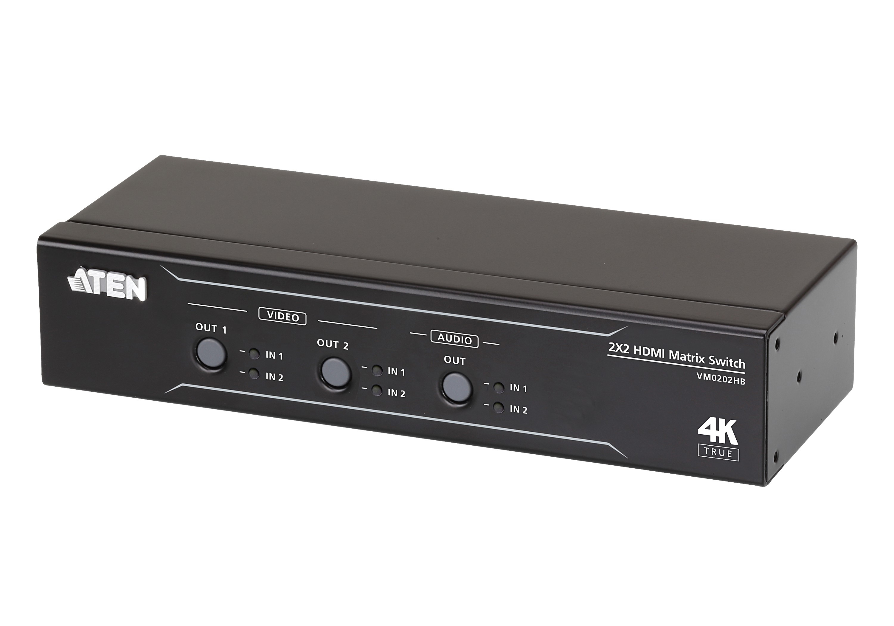 ATEN VM0202HB 2 x 2 - Video/Audio-Schalter - Desktop, an Rack montierbar (geöffnet)