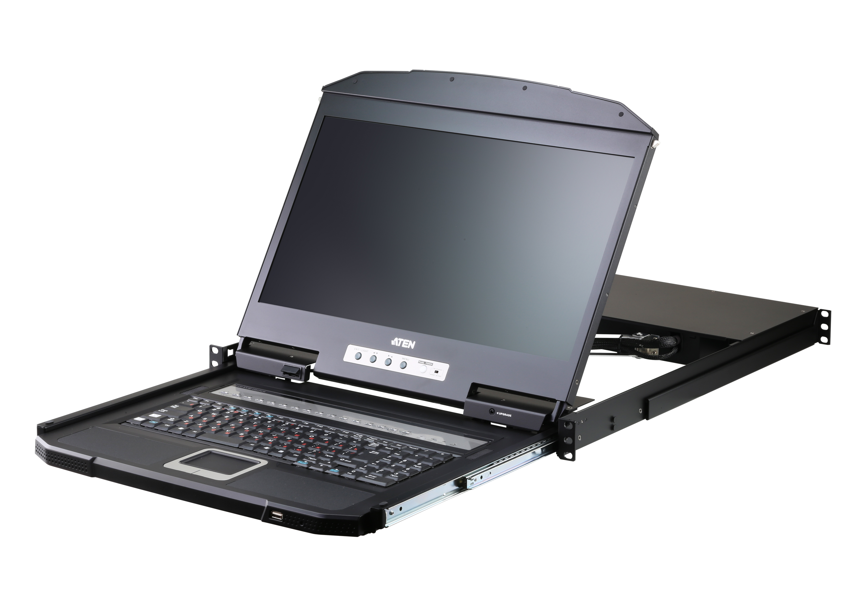 ATEN CL3116NX KVM-Switch 46.99cm 18.5Zoll TFT VGA PS/2-USB 16 Port Tastaturlayout Deutsch (CL3116NX D)