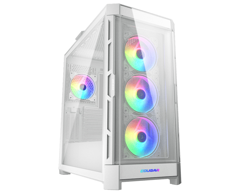 COUGAR Gaming Duoface Pro RGB - Midi Tower - PC - Weiß - ATX - EATX - micro ATX - Mini-ITX - SSI CEB - Metall - Gehärtetes Glas - Gaming (4710483775352)