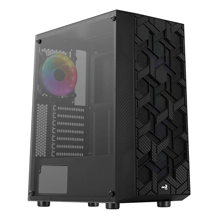 AeroCool PC Gehäuse Hive FRGB Mid-Tower Schwarz