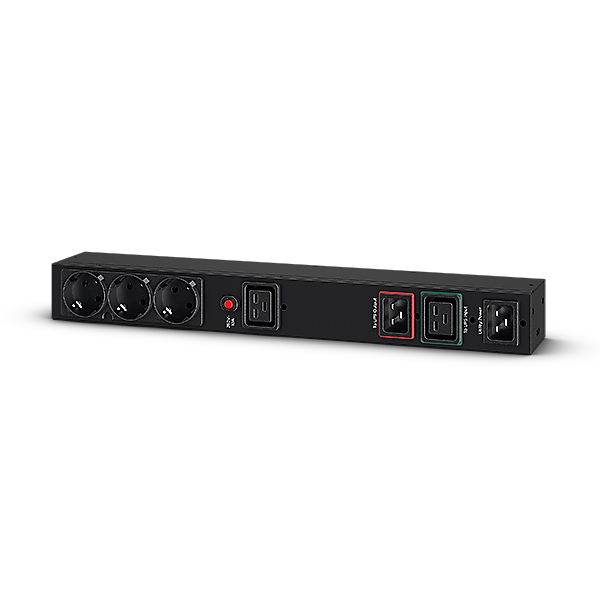 CyberPower Maintenance Bypass PDU MBP20HVDE3A - Stromverteilungseinheit (Rack - einbaufähig) - Wechselstrom 200-240 V - Eingabe, Eingang 2 x IEC 60320 C20 - Ausgangsanschlüsse: 4 (IEC 60320 C19, 3 x CEE 7/7) - 1U - Schwarz (MBP20HVDE3A)