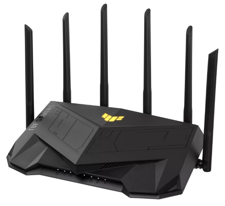 ASUS TUF Gaming AX6000 AiMesh Dual Band WLAN kombinierbarer Router (Tethering als 4G und 5G Router-Ersatz, WiFi 6, dedizierter Gaming Port, Dual 2.5G Port, Port Forwarding, AiProtection Pro, AURA RGB Beleuchtung)