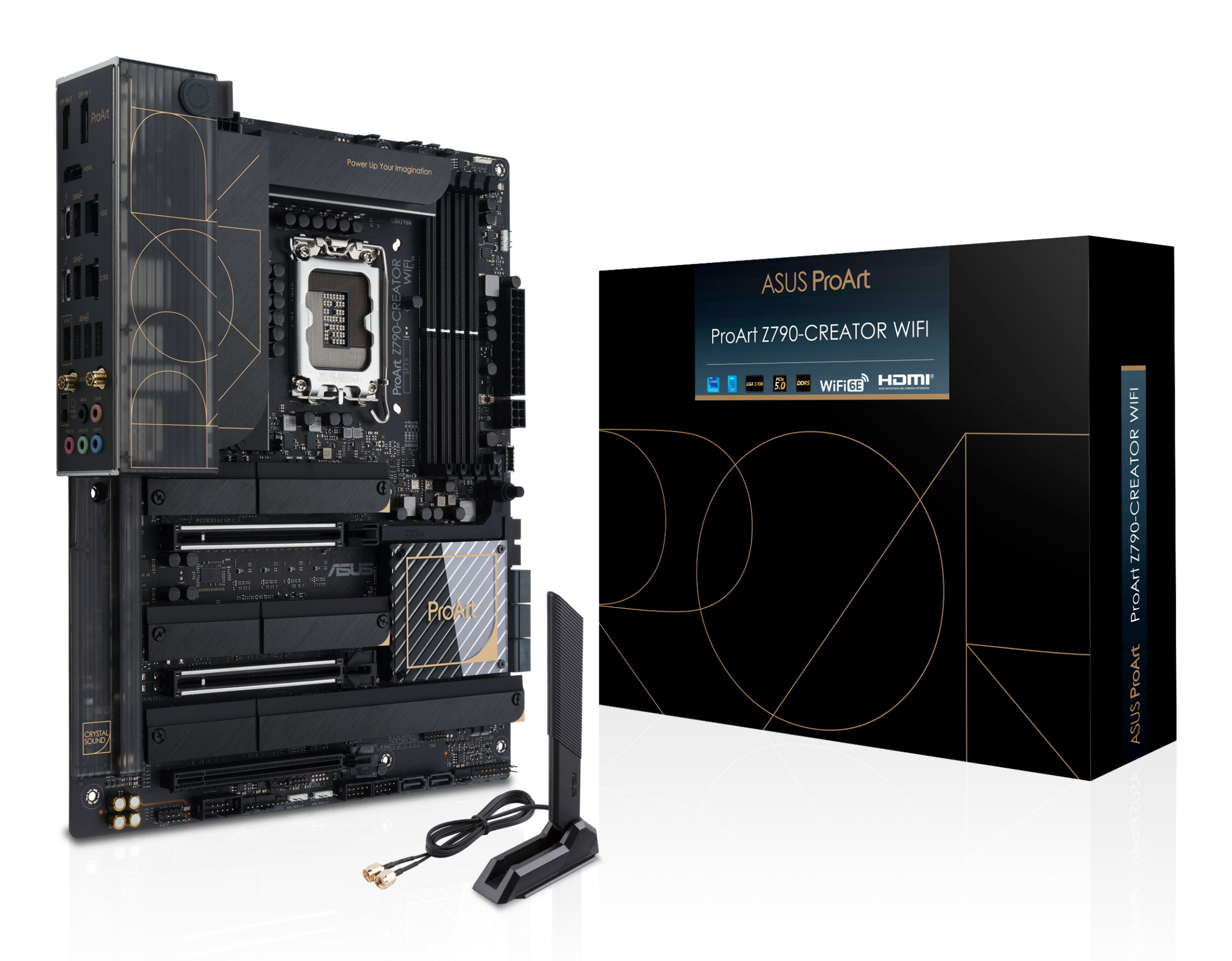 ASUS PROART Z790-CREATOR WIFI - AMD - LGA 1700 - Intel® Celeron® - Intel® Core i3 - Intel® Core i5 - Intel® Core i7 - Intel® Core i9,... - LGA 1700 - DDR5-SDRAM - 128 GB (90MB1DV0-M0EAY0)