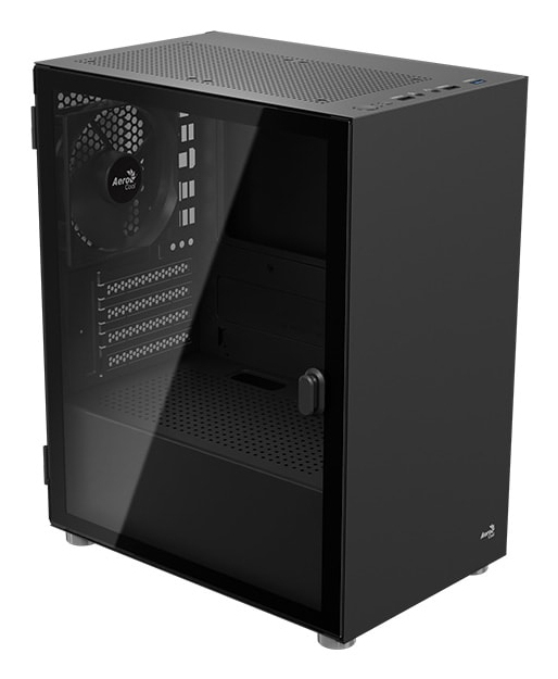 AeroCool PC Gehäuse CS-111-G-BK-v1 Mini-Tower Schwarz