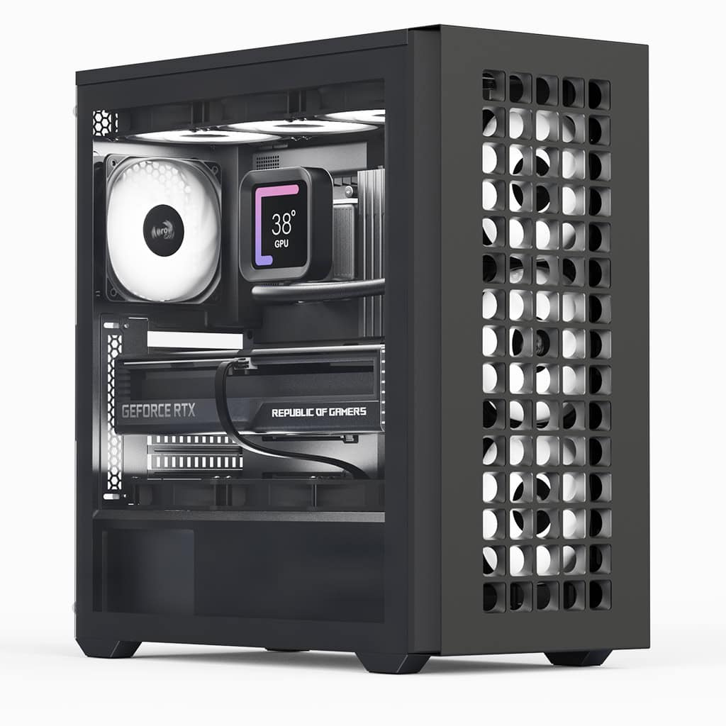 AeroCool PC Gehäuse D502A Mid-Tower Schwarz