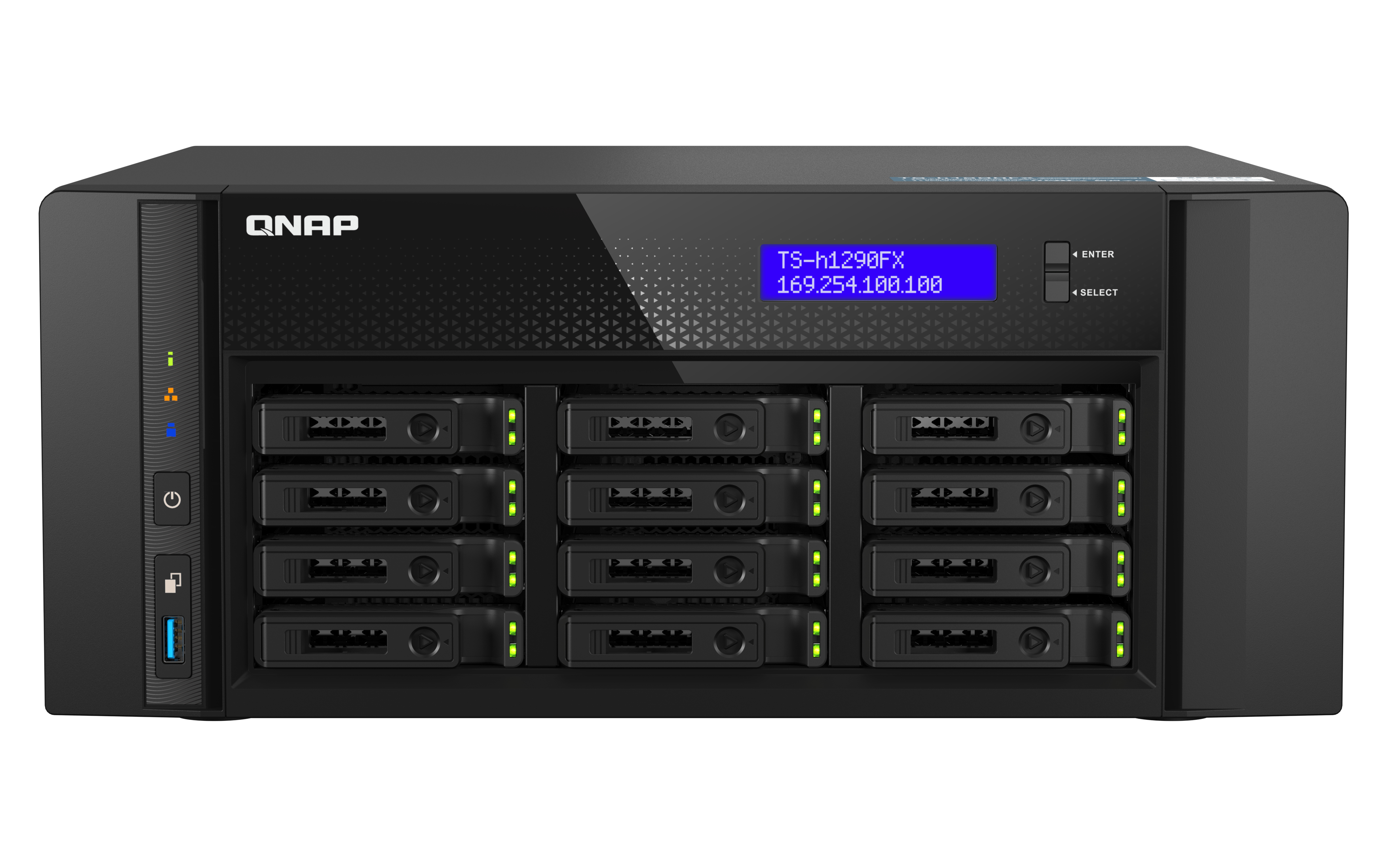 QNAP NAS TS-h1290FX-7302P-128G 12-Bay
