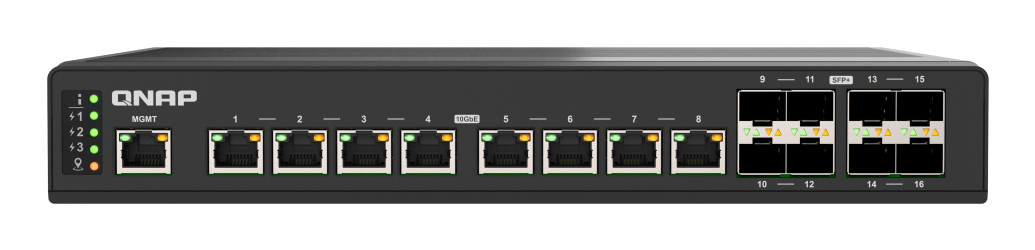 QNAP QSW-IM3216-8S8T - Switch - managed - 8 x 10 Gigabit SFP+ + 8 x 100/1000/2.5G/5G/10GBase-T (QSW-IM3216-8S8T)