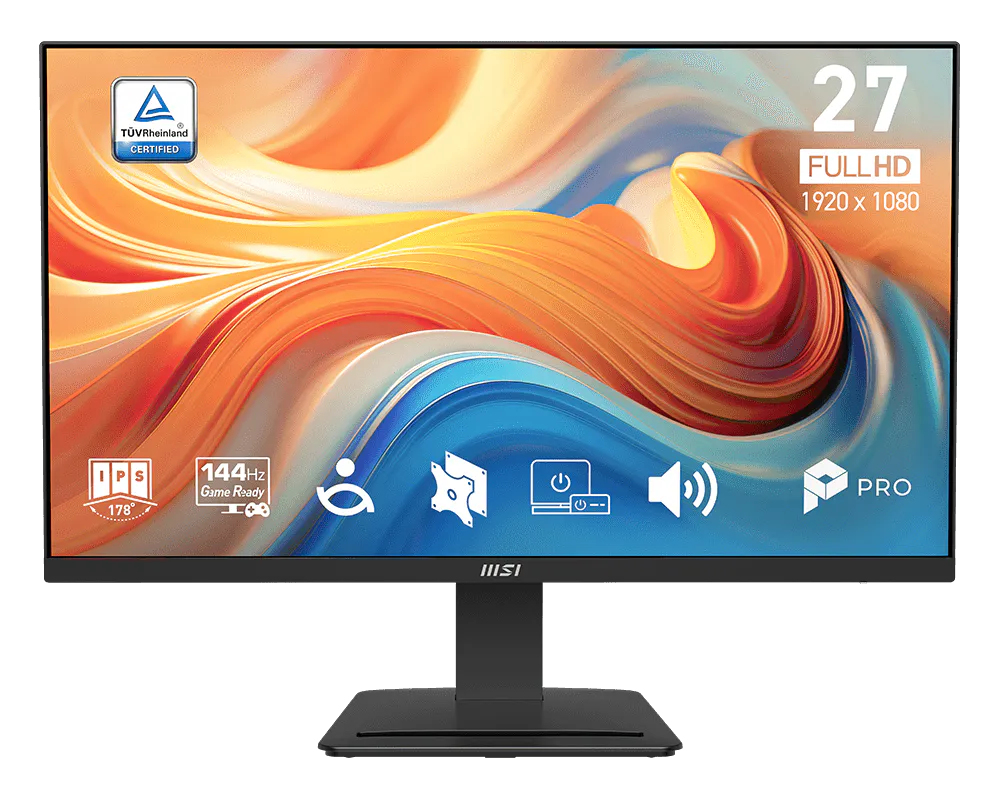 MSI PRO MP273DE E14A 68,60cm (27) FHD IPS-Monitor 144 Hz 1 ms AMD FreeSync HDMI DP VGA Schwarz