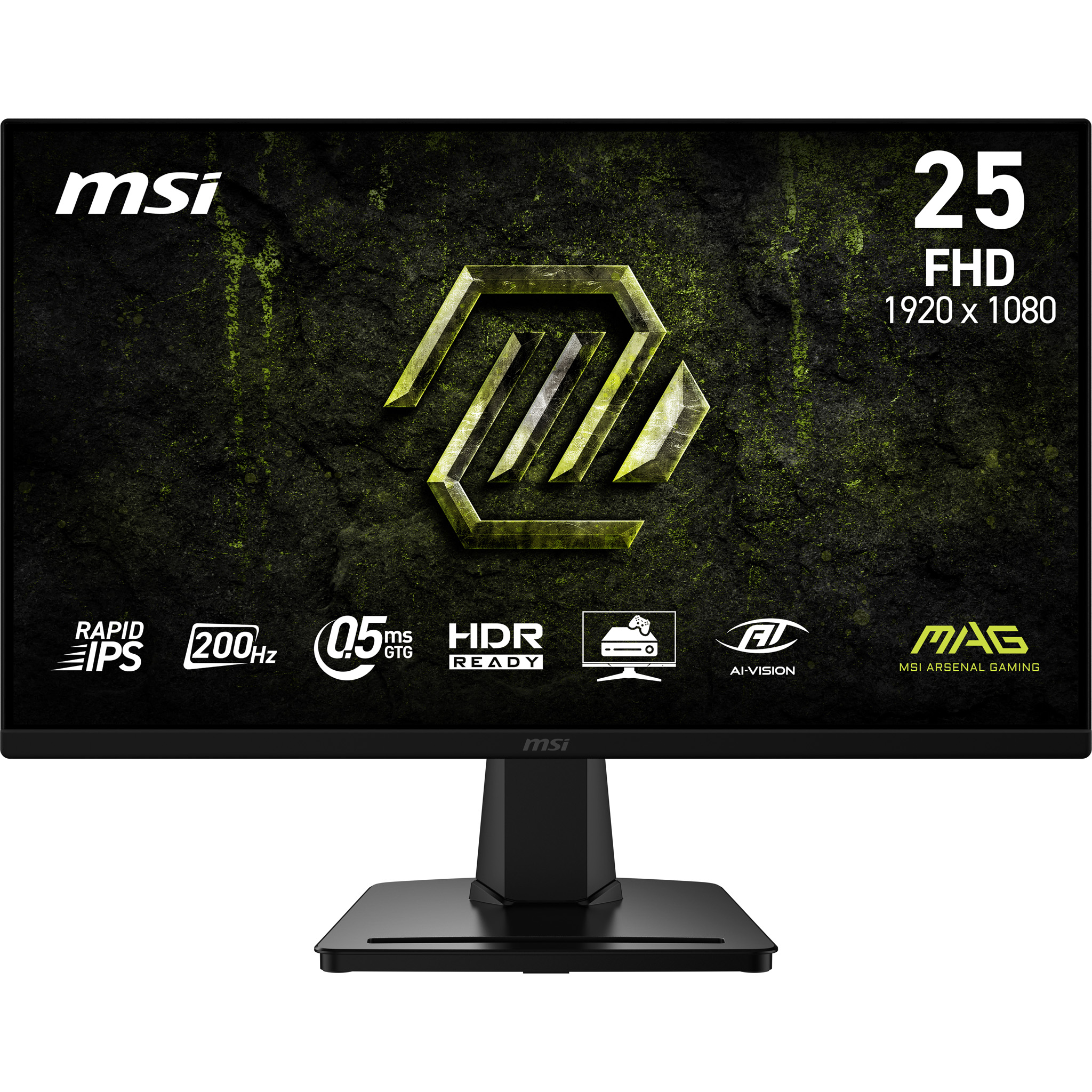 62,2 cm (24.5) 1920 x 1080 Pixel MSI 9S6-3BC2CM-077 16:9 Full HD Rapid IPS 0,5 ms 200 Hz HDR DisplayPort HDMI VESA (9S6-3BC2CM-077)