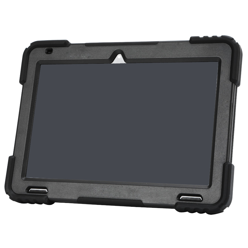 Hannspree - Schutzhülle hintere Abdeckung für Tablet - widerstandsfähig - mit Ständer - Silikonhülle, Kunststoffrahmen - 13.3 - für HANNSpad Zeus (13.3 ), Pad Zeus 2 (13.3 ) (80-PF000002G00K)