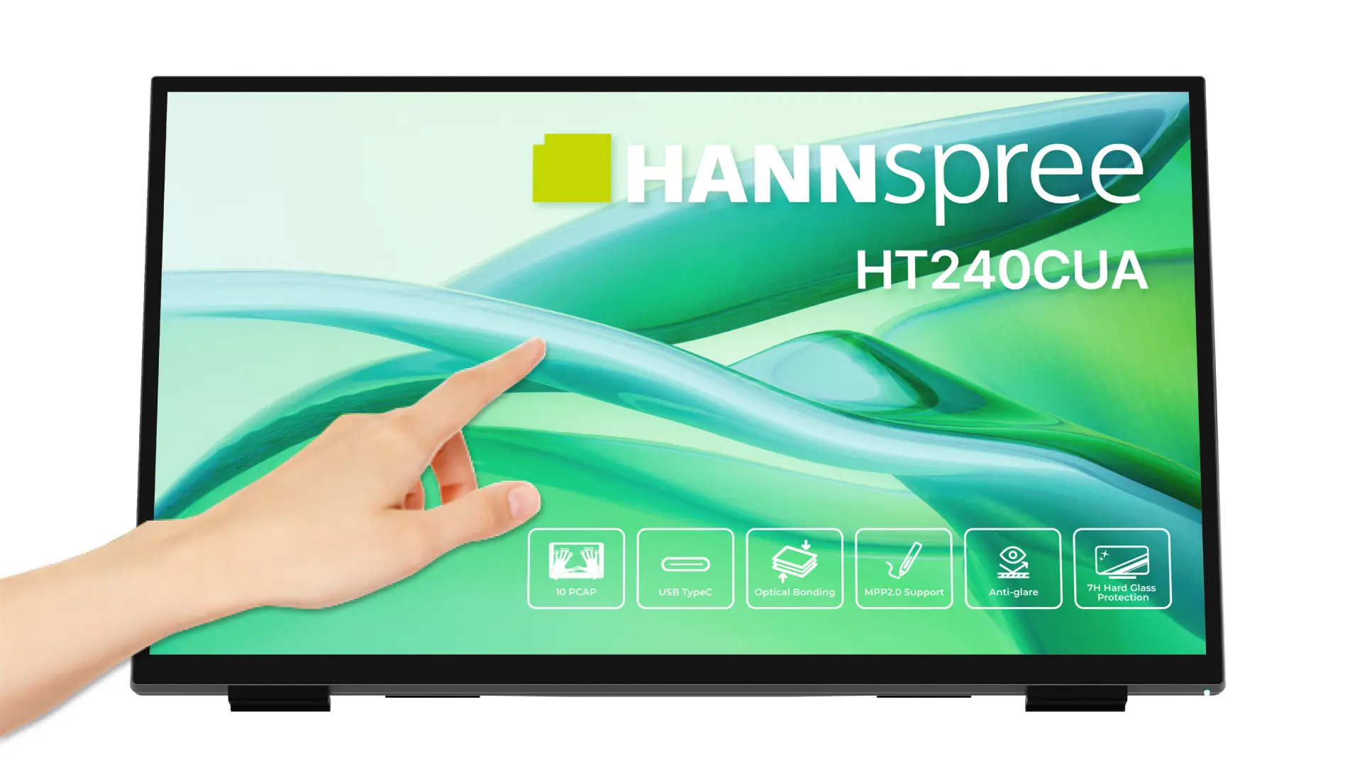 Hannspree 60.4cm (23,8) HT240CUA 16:9 M-TOUCH HDMI+DP+USBC - Flachbildschirm (TFT/LCD) - 23,8 [Energieklasse D] (HT240CUA)