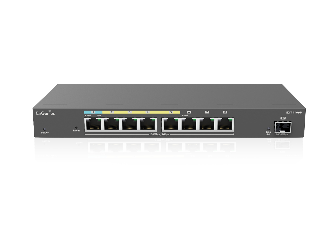 EnGenius Switch full managed Extender 8 Port 8x 1 GbE 4x PoE at 1x SFP - Switch - 8-Port (1402A0217302)