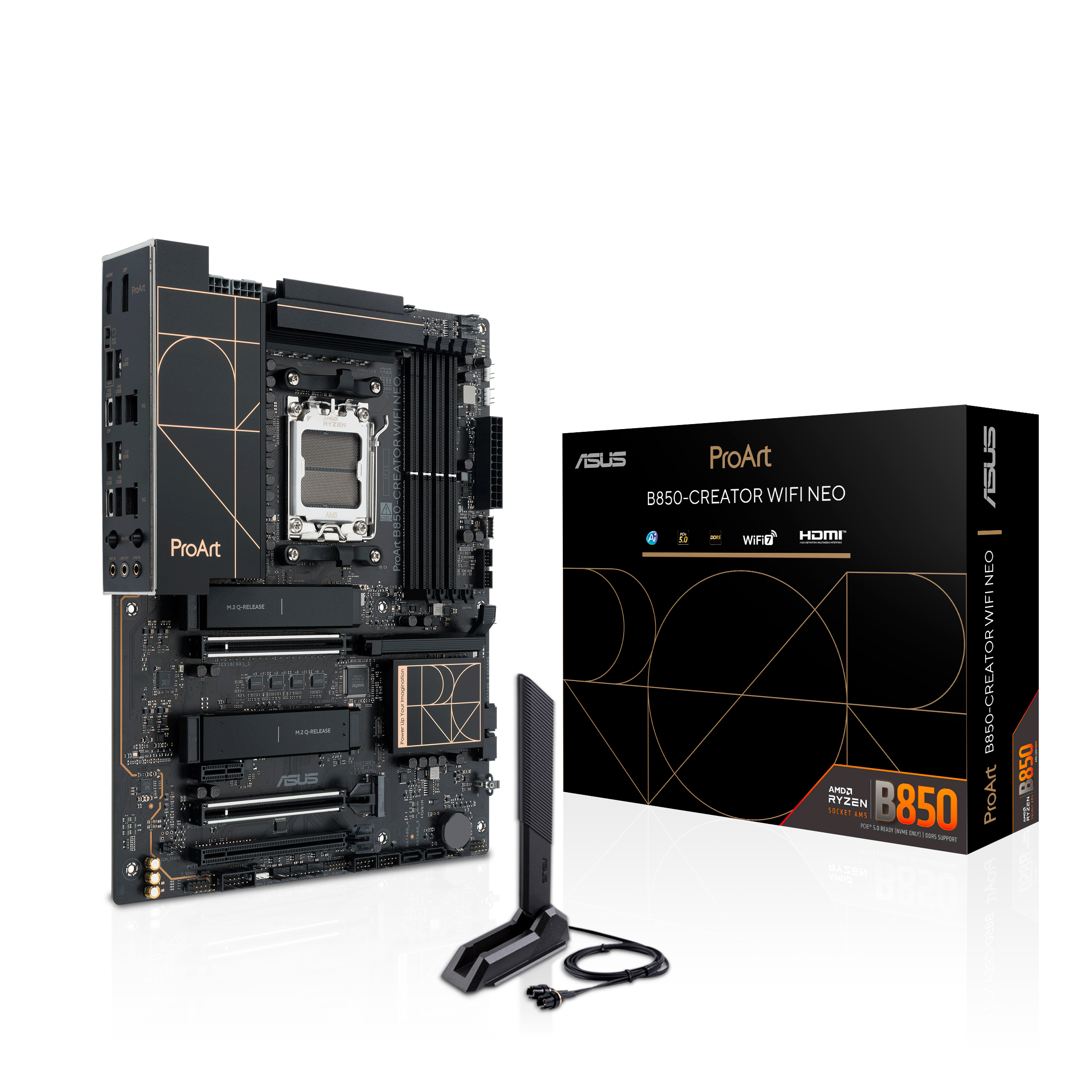 ASUS ProArt B850-Creator WiFi Neo Mainboard AMD AM5 DDR5 ATX WiFi 7 Dual 5Gbit LAN