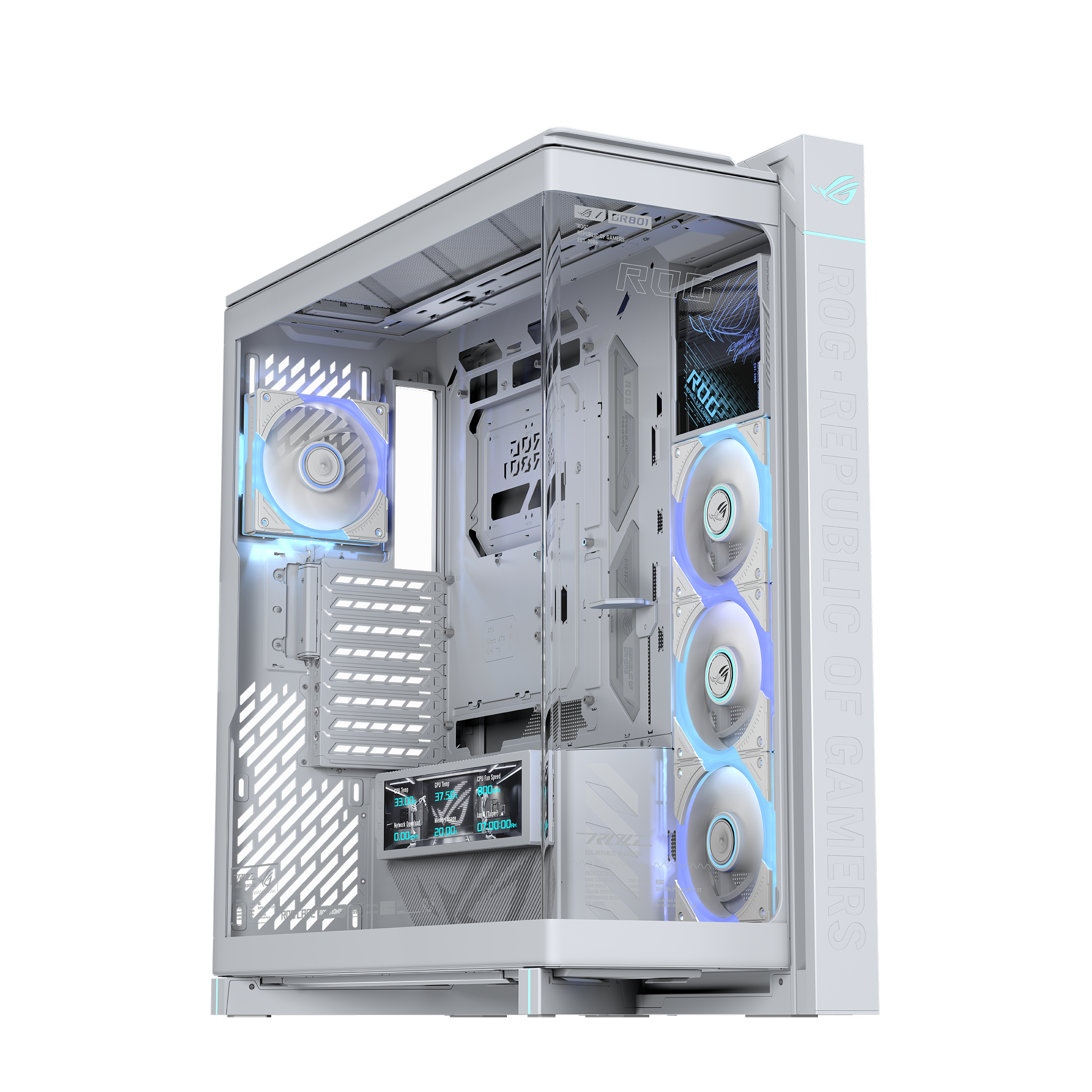 ASUS GEH ROG CRONOX GR801 CURVE TG ARGB WHITE (90DC00T3-B09030)