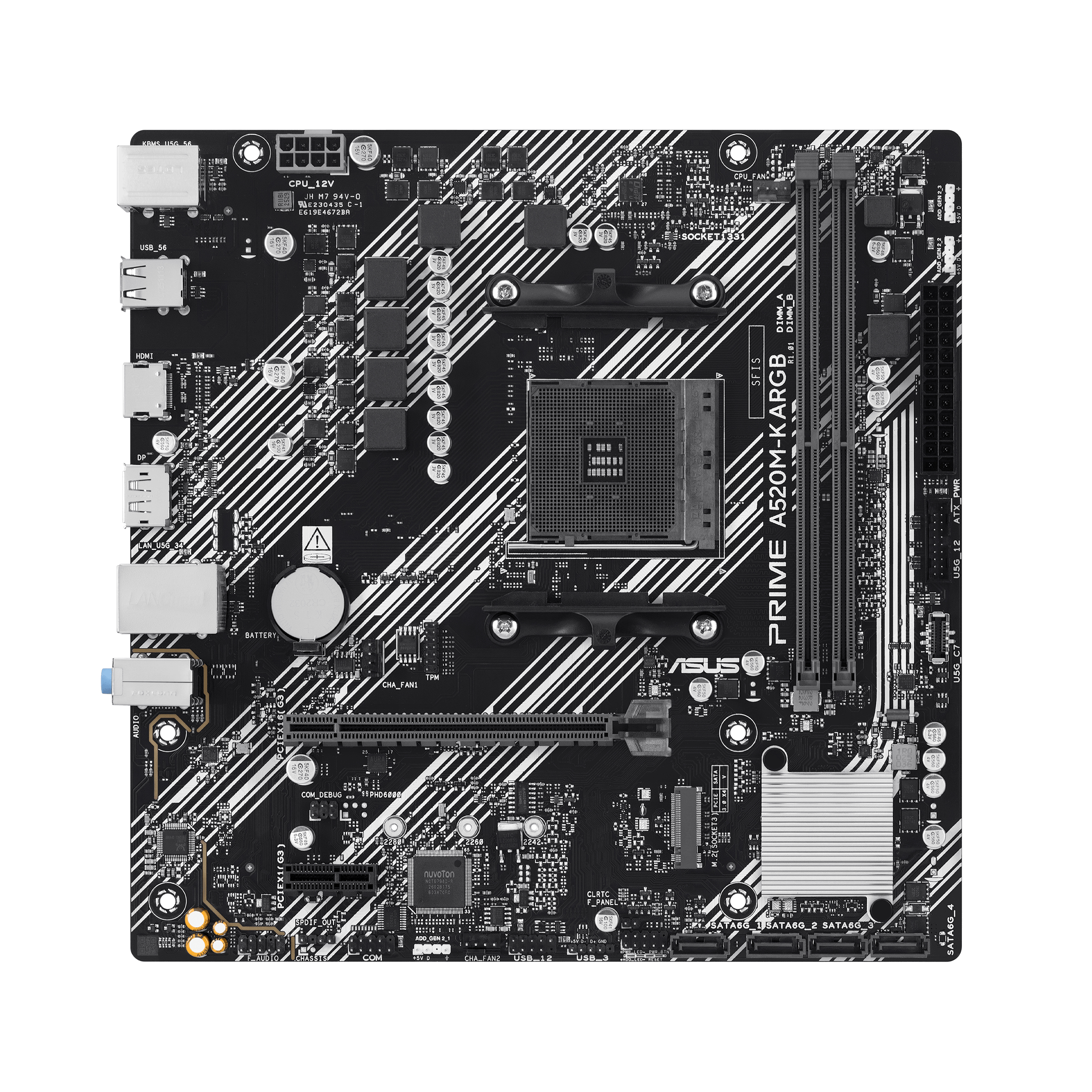 ASUS PRIME A520M-K ARGB (AM4) (D) (90MB1R00-M0EAY0)
