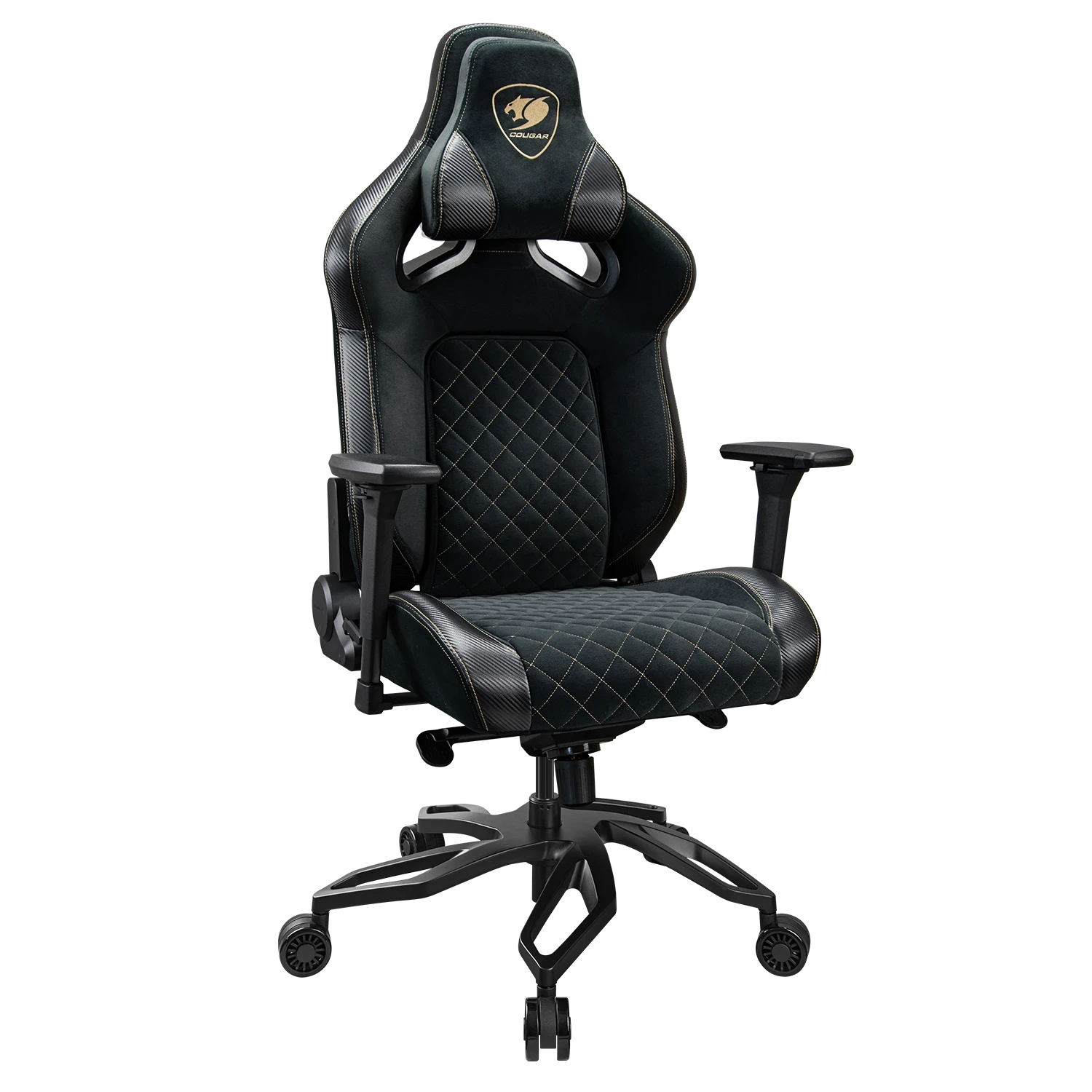 COUGAR Gaming-Stuhl Titan Pro V2 Gold F, Schwarz (Speditionsversand) (CGR-T2F-GLB)