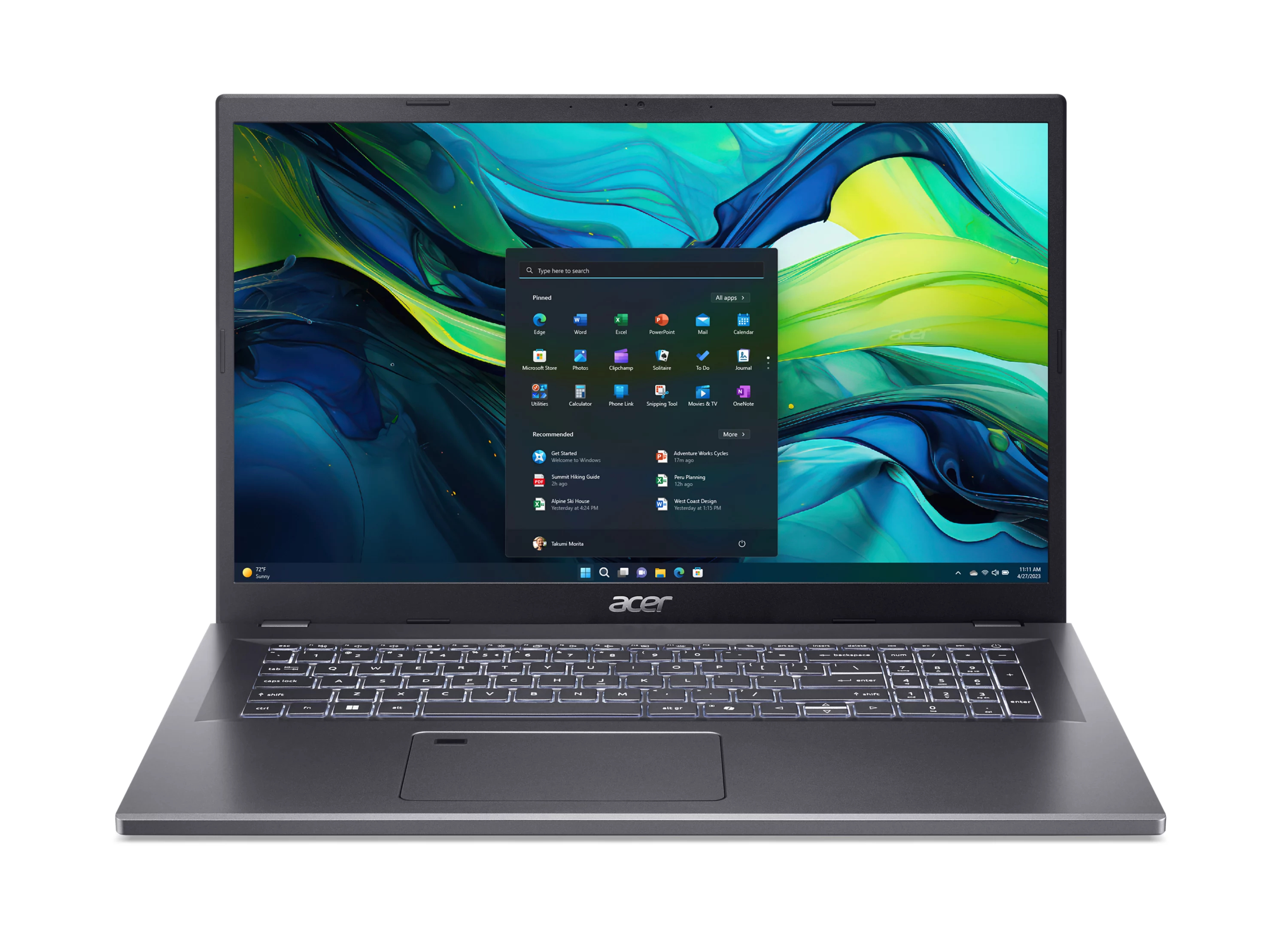 Acer Aspire 17 A17-51M-945Y Intel® Core™ 9 270H Notebook 43,94 cm (17,3")