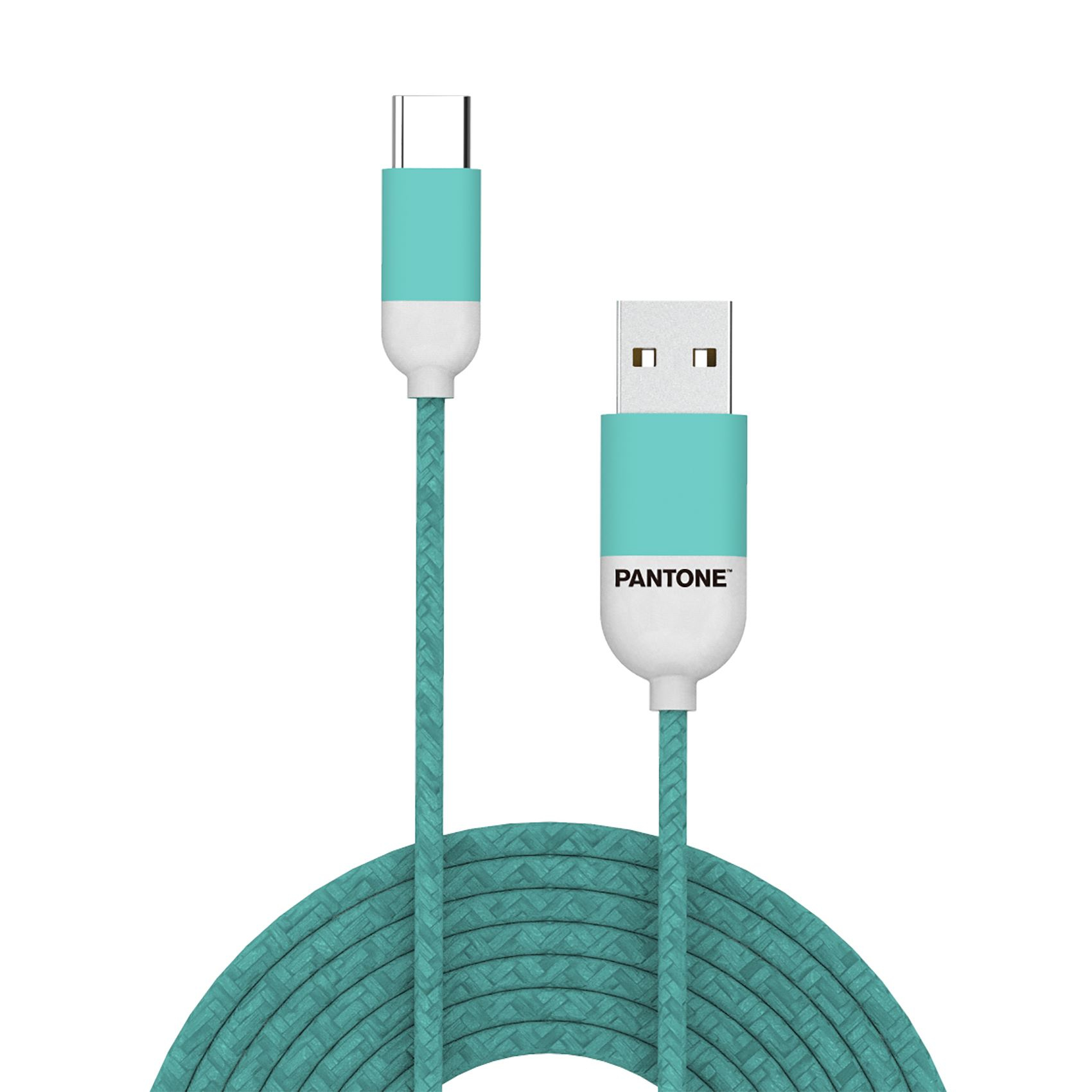 PANTONE USB Kabel USB 2.0, 1,5 m, USB A zu USB C, Cyan