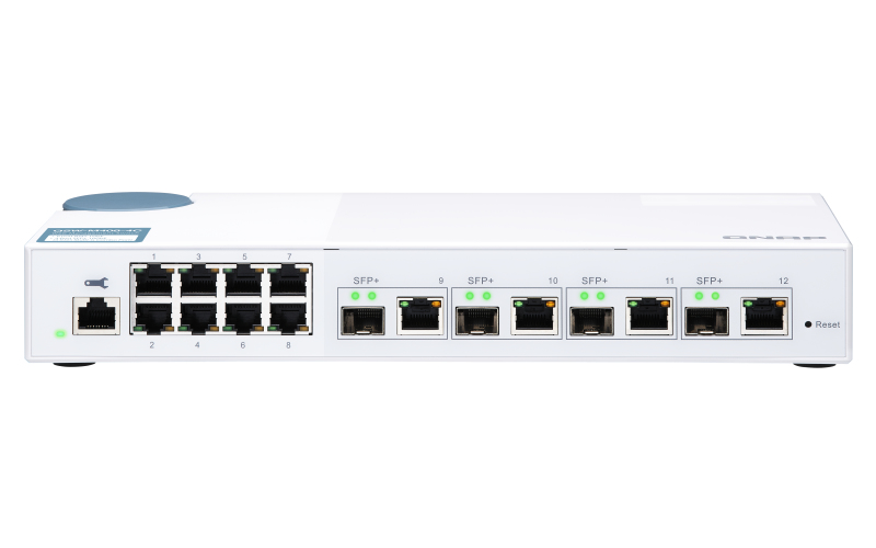 QNAP QSW-M408-4C - Switch - managed - 8 x 10/100/1000 + 4 x C 10 G-Bit SFP+ - Desktop