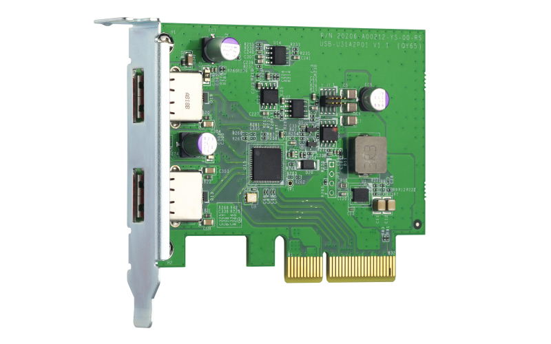 QNAP QXP-10G2U3A - USB-Adapter - PCIe 2.0 x2 Low-Profile - USB 3.2 Gen 2 x 2 - für QNAP TS-1232, 1253, 1277, 253, 453, 473, 677, 853, 877, 977, TVS-2472, 473, 673, 872, 873
