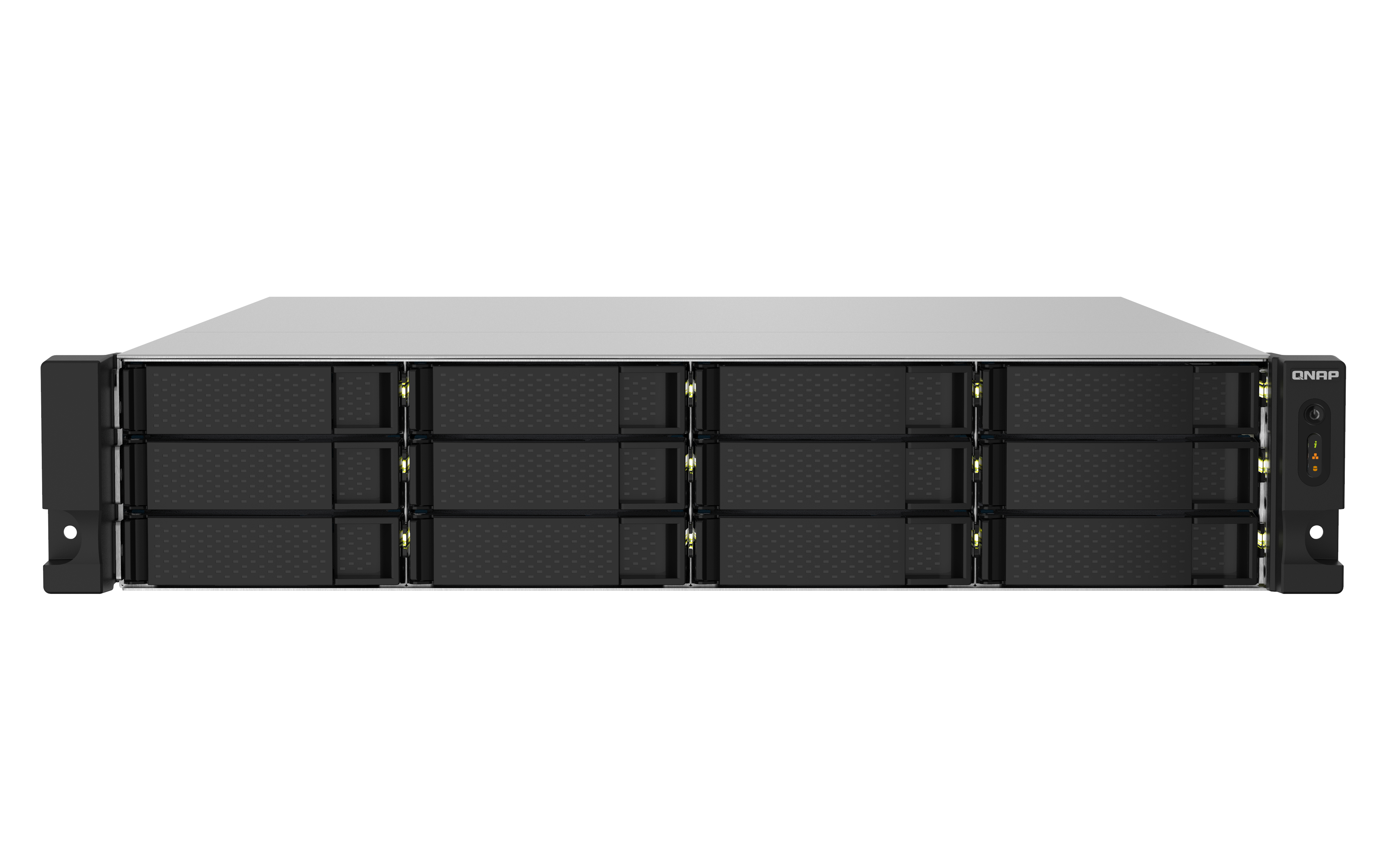QNAP TS-1232PXU-RP - NAS-Server - 12 Schächte - Rack - einbaufähig - SATA 6Gb/s - RAID 0, 1, 5, 6, 10, 50, JBOD, 60 - RAM 4 GB - Gigabit Ethernet / 2.5 Gigabit Ethernet / 10 Gigabit Ethernet - iSCSI - 2U