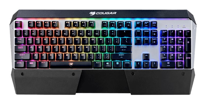 COUGAR Gaming Attack X3 RGB Tastatur USB QWERTZ Deutsch Schwarz - Silber (37ATRM1MB.0001)