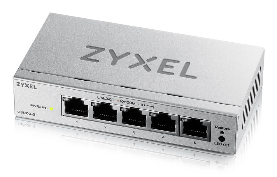 Zyxel ZyXEL GS1200-5V3 5 Port Gigabit web / smart managed Switch