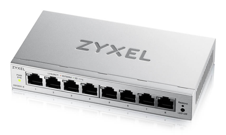Zyxel ZyXEL GS1200-8V3 8 Port Gigabit web / smart managed Switch