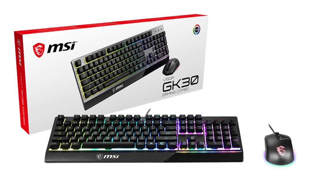 MSI Vigor GK30 Combo Gaming Tastatur mit Clutch GM11 Gaming Maus