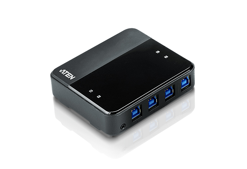 ATEN US434 - USB-Umschalter für die gemeinsame Nutzung von Peripheriegeräten - 4 x SuperSpeed USB3.0 - Desktop (US434-AT)