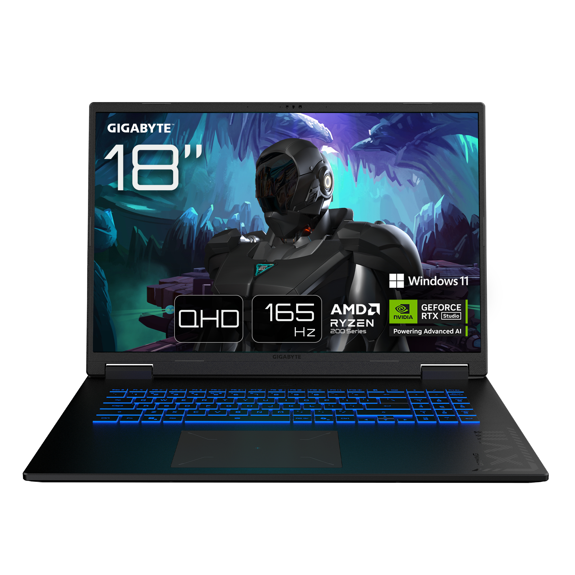 Gigabyte Gaming A18 3VHK3DEC64SH Gaming-Notebook 45,7 cm (18) 2560x1600 - AMD Ryzen 7 260 - 1TB SSD - GeForce RTX 5060 - HDMI/USB-C - Windows 11 Home - Schwarz