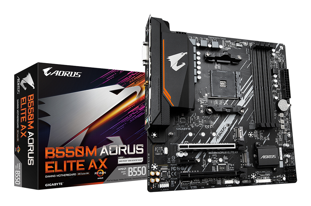GIGABYTE B550M AORUS ELITE AX - AMD - Sockel AM4 - 3rd Generation AMD Ryzen 3 - 3rd Generation AMD Ryzen 5 - 3rd Generation AMD Ryzen 7 - 3rd... - Sockel AM4 - 128 GB - DDR4-SDRAM (B550M AORUS ELITE AX)