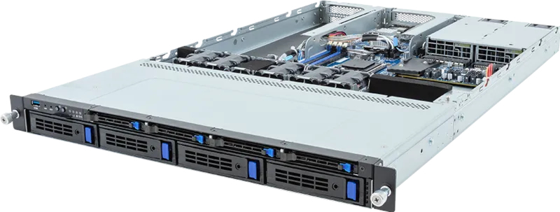 GIGABYTE R133-C11-AAG1 AMD B650E Sockel AM5 Rack (1U) Schwarz, Stahl (6NR133C11MR000ACG1)