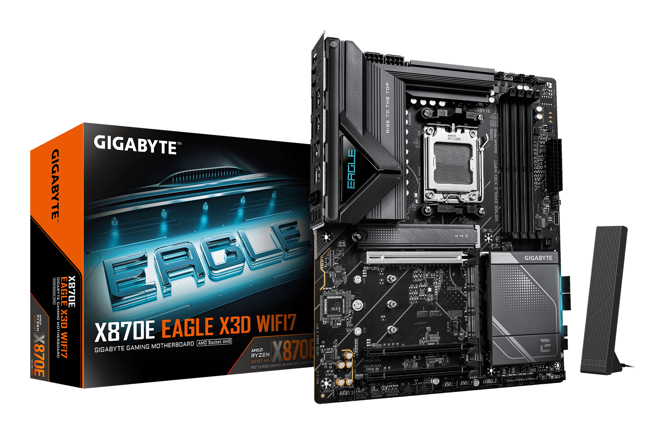 Gigabyte X870E Eagle X WF7 X870E EAGLE X WF7 Mainboard  AMD X870E  AM5  WiFi?7  ATX  Schwarz