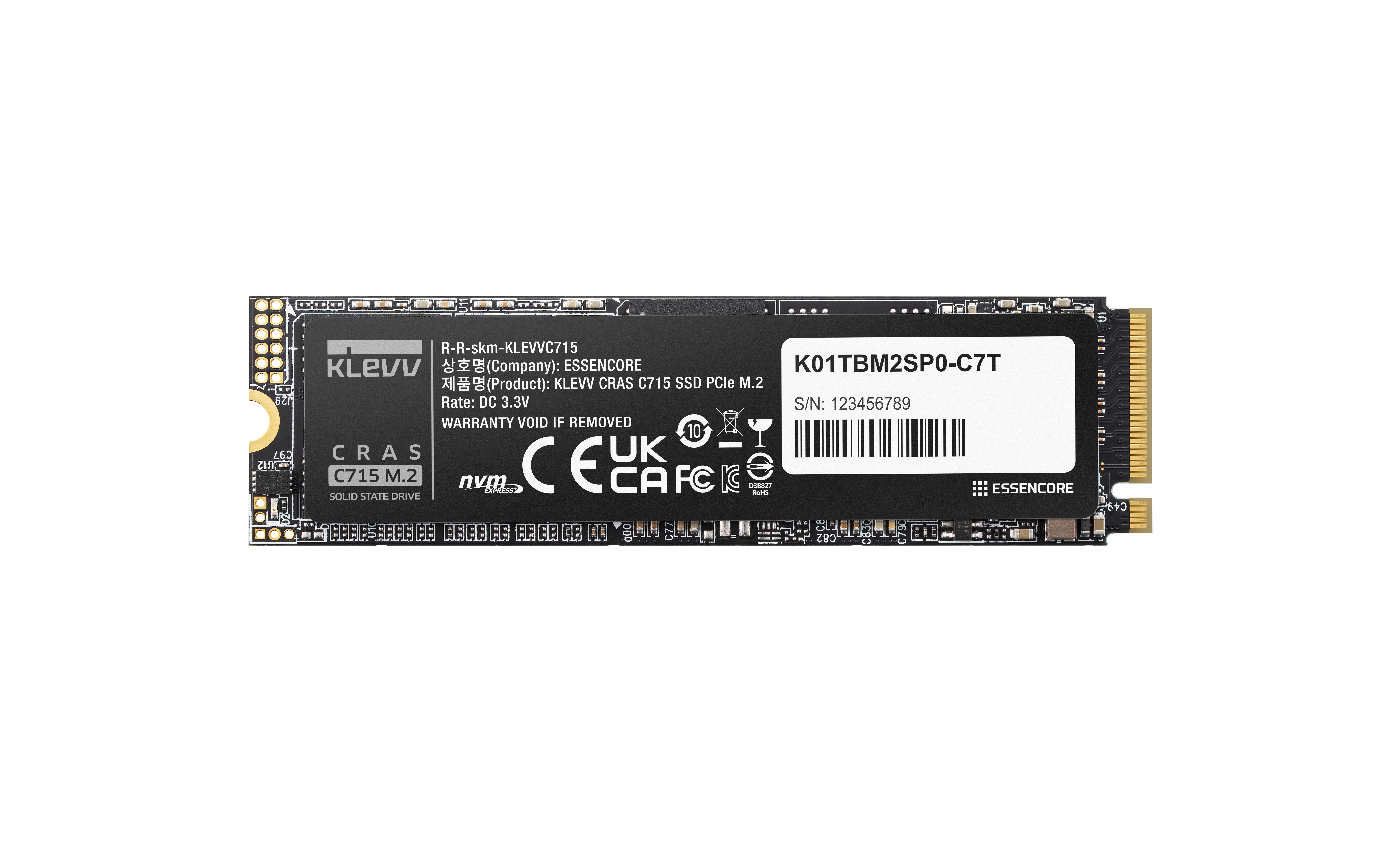 Klevv SSD C715 - 256 GB - M.2 2280 - PCIe 3.0 x4 NVMe (K256GM2SP0-C7T)