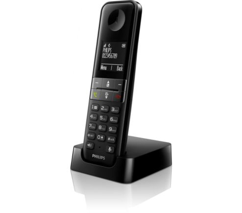 PHILIPS DECT-Telefon D4701B, 1 Mobilteil, schwarz