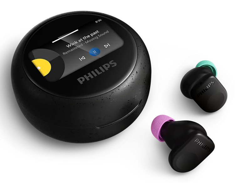 Philips TAMS3BK The Buds schwarz In-Ear Kopfhörer (Headset-Funktion, Bluetooth, kabellos, Active Noise Cancelling (ANC), USB-C)