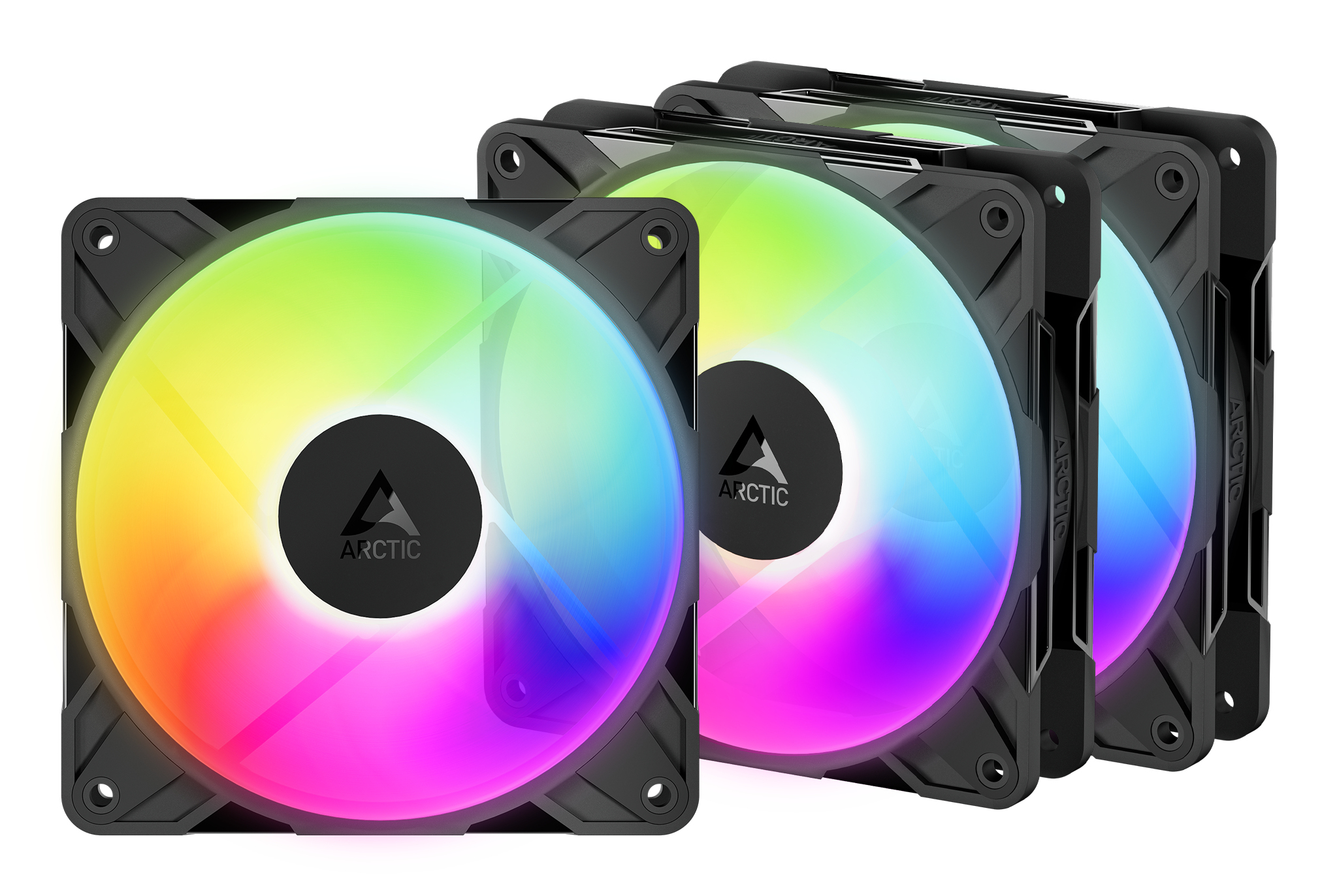 Arctic Lüfter P12 Pro 120mm Reverse A-RGB 3er-Pack schwarz