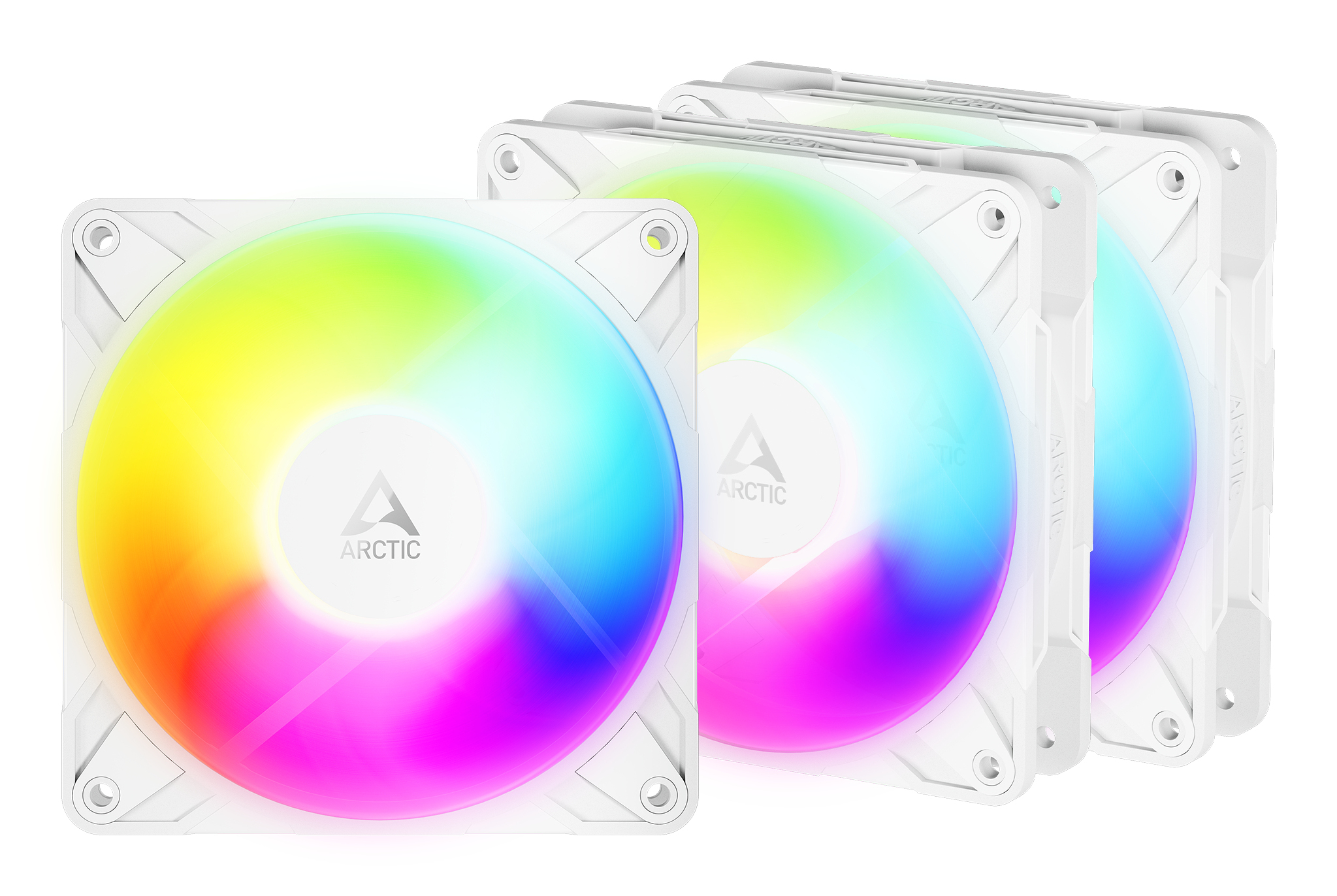 Arctic Lüfter P12 Pro 120mm Reverse A-RGB 3er-Pack weiß