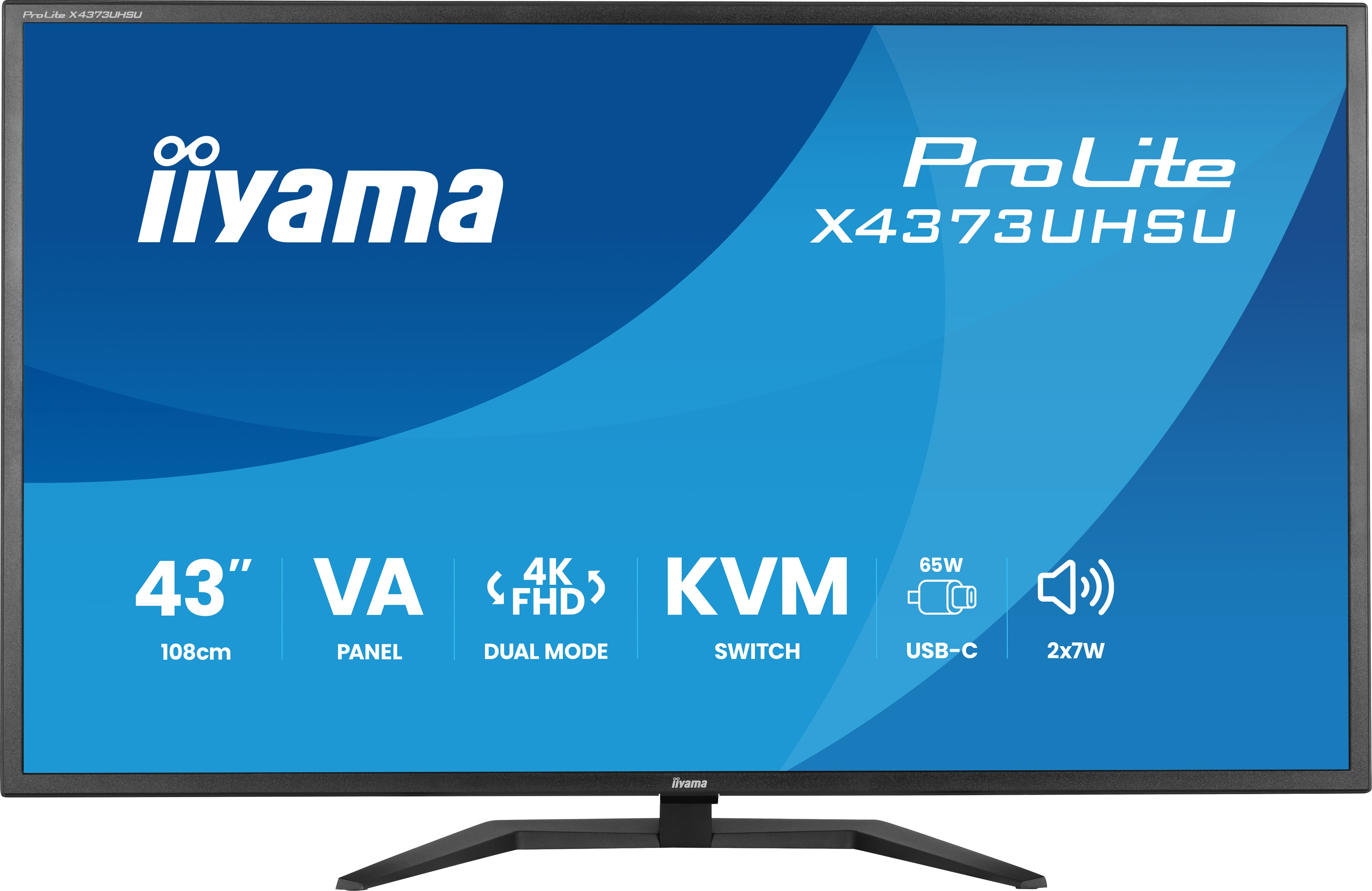 iiyama ProLite X4373UHSU-B2 Monitor 108?cm (42,5) 4K UHD  HDMI/DP/USB-C/USB  Schwarz - Sonderposten
